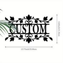 Personalized Metal Wall Art Custom Name Sign Modern Home Decor Outdoor TYDZ003022