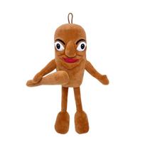 Italian Brainrot Flippy Plush Toy with Hanger, Wooden Man Tung Tung Tung Sahur Soft Stuffed Toy for Kids, 37 x 10 cm, Brown A