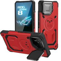 Telefono dėklas ASUS ROG Phone 8/9/8 Pro, Atsparus smūgiams, tvirtas TPU+PC dangtelis su kameros apsauga, Tvirtas, atsparus smūgiams TPU+PC Asus ROG Phone 8 raudona