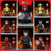 5 cm Marvel Deadpool Wolverine 8 dalių rinkinys Statybinės kaladėlės Figūrėlės Surinktos Kolekcinės Figūrėlės Stalo Dekoracijos Geriausios Dovanos