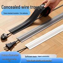 Anti-Stepping Floor Cable Organizer: Invisible Soft Wire Management Trough 3.8cm width; 1m length juoda