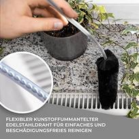 Radiatoriaus valymo šepetys apie 120 cm su ožkos plaukų šereliais 120x5x120cm