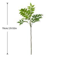 76-140cm Large Artificial Ficus Tree Branch Fake Lacquer Tree Plastic Banyan Plants Green Tall Palm Leaves For Home Garden Decor