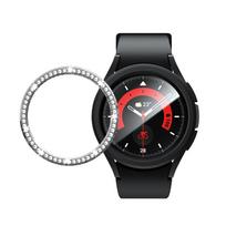 Diamond Bezel for Samsung Galaxy Watch 6 classic 47mm 43mm Metal Frame Edge Protector Protective Case for Samsung Galaxy Watch 6 Watch 6 Classic 47mm sidabras