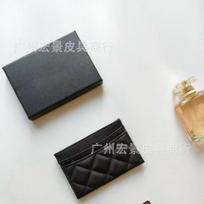 Style Cf Check Card Bag Women. Cowhide Short Change Bag. Caviar Pattern Clip. Fashionable Small. 11x7.5x1cm juoda