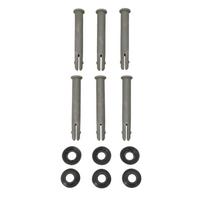 Power Steel Baseinams Atsarginės Smeigės ir Poveržlės Rinkinys 80mm Ilgio 6 Vnt. Pakuotė