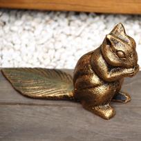 Voverės Durų Kamštis Ketaus Svertinis Neslystantis Aukštas Durų Kamštis Saugos Durų Pleištas Gyvūnų Sodo Įrankiai Namų Dekoras 18x9.2cm auksinė