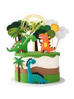 Dinosaur Cake Toppers Forest Series Cute Dinosaur Set Baking Cake Decoration for Baby Shower Birthday Party and Theme Party