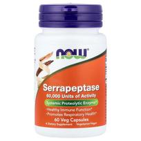 NOW Foods Serrapeptase Veggie Capsules, 60 Counts 60 pcs - 1 ea