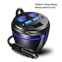 120 W automobilinis žiebtuvėlis įkroviklis Greitas įkrovimas su 2 lizdais 2 USB prievadai, skirti iPhone 14 13 Pro Max 12 11 Sumsung Xiaomi Oneplug Without LCD Display