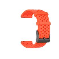 24MM ATHLETIC SILICONE STRAP For Suunto Spartan Sport Suunto Spartan Sport Wrist HR/Baro Band For Suunto 9 D5 Replace Watchband L raudona