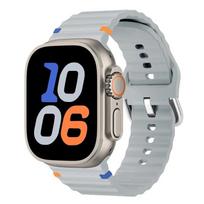 Silicone Strap for Apple Watch Band Ultra 3 49mm 46mm 45mm 44mm 40mm 41mm 42mm Sport Correa for iwatch Series 11 10 9 8 7 6 SE 3 42 44 45 46 49mm pilka