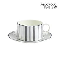 Wedgwood Geometrinis kaulinio porceliano puodelis ir lėkštutė