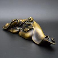 Brass Daruma Desk Ornament: Buddha Statue Paperweight Handcrafted Bronze Gift tq0001 varis