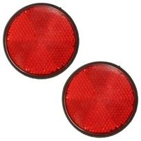 2 VNT Apvalios Įspėjamoji Juosta Atspindinti Lipdukas Automobilio Motociklo Dviračio Karavano Sunkvežimio Varžtu Pritvirtinamas Saugos Atšvaito Lipdukai Decals Nauji raudona