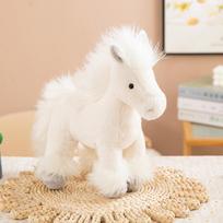 Mielas lėlės ponio pliušinis žaislas vienaragis mažas baltas arkliukas miegantis gimtadienio dovana moteriai 22cm