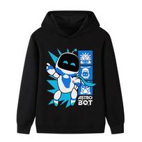 B1339 Multi-color Children Boys Girls Astro Bot Printed Casual Long Sleeves Hoodie 100cm juoda