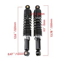 1 pora 320mm Motociklo Galinės Pakabos Amortizatorius Spyruoklė Reguliuojami Amortizatoriai Tinka Suzuki GS125 150cc ir daugumai 90cc 110cc 125cc 150cc