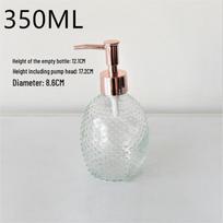 Transparent Glass Press-Top Bottles Set for Hand Sanitizer & Shower Gel
