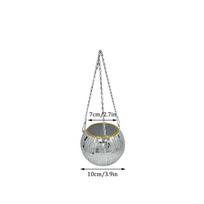 1 vnt Disco Ball Creative apvalus gėlių vazonas kabantis krepšelis plastikinis stiklinis veidrodis augalų sodinimo vazonas mėsos sultys 15cm sidabras