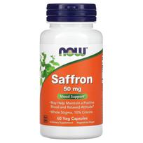 Now Foods Saffron 50mg Veggie Capsules 60 Count 60 pcs - 1 ea