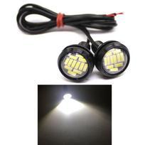 Darbinis žibintas Eye LED 23mm 4014 12SMD LED priekiniai žibintai Automobilis Dviratis Vairavimas Prožektorius Rūko žibintas Vandeniui atsparus priekinis žibintas 2 vnt. balta