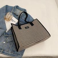 Didelės talpos krepšys Moteriškas pavasario ir vasaros populiarus pečių krepšys languotas Visą atitikimą atitinkantis krepšys Drobinis krepšys mamai One Size