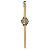 Fieldwork Analog Moomin Stylish Wood Pattern Glass Comes in a Dedicated Cute Faux Leather Suitable for and Little Women's Watch, Design, Print, Box,