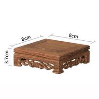Wooden Footrest Wooden Support Square Flower Pot Tray Garden Potted Plant Base  Vase 8x8cm brown