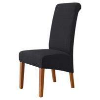 Sustiprintas aukštas kėdės užvalkalas Didelis pasviręs namas Viešbutis Modernus Minimalistinis Elastingas Universalus Vienas gabalas Stalo ir kėdės užvalkalas 38*4*18 cm juoda