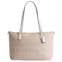 Coach Gallery Tote Signature Drobė Šviesiai Chaki Balta Kasdieniam Važiavimui CW381-IMXDM Basic Set (Bag+Dust Bag)