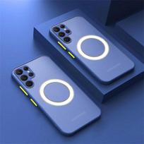 „Samsung S24Ultra“ magnetinis matinis dėklas su apsauga nuo kritimo, „viskas įskaičiuota“ dizainas, skirtas S23Plus, S23U, S20FE – Skin Feel 22. Galaxy A23 mėlyna