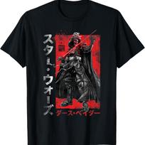 Žvaigždžių karai: Vizijos Samurajus Vaderis Pasiek T-shirt M juoda