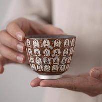 Handmade Old Rock Mud Gaiwan Luxury Gilded Silver Buddha Tea  Tea Brewing Cover Bowl Tea Items Accessories Craft <200ml