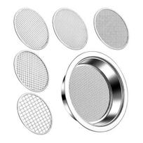 Dirvožemio sijojimo rinkinys nerūdijančio plieno sieto rėmas su 5 tinklelio sieteliais nuo rūdžių sodo sieto rinkinys akmenų ir piktžolių filtravimui 5pcs