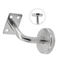 Nerūdijančio plieno laiptų medinis turėklas stiklo tvirtinimo lenkti laikiklio dalys 60 mm x 60 mm