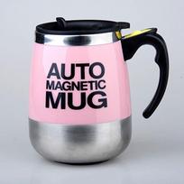 Nerūdijančio plieno magnetinis savaime maišomas puodelis, apsaugantis nuo nuplikimo dangtelis, automatinis elektrinis tinginio kavos puodelis juoda