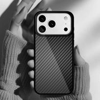 Carbon Fibre Effect Pattern Phone Case for iPhone 17 16 15 14 13 Pro Max Back Cover for 12 11 Pro Coque iPhone 13 Pro Max