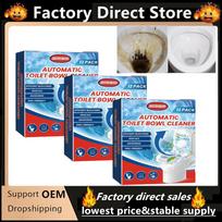 36 Pack Toilet Bowl Cleaner Tablets Automatic Bleach Toilet Bowl Cleaner Toilets Descaling Deodorizing Yellow Stains Cleaning 3 Boxes