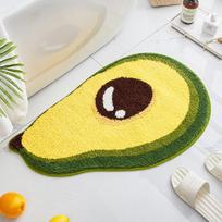 Inyahome Pasifloros formos kilimėlis Animacinis vonios kilimėlis Plotinis kilimas Neslystantis vonios durų kilimėlis Vonios kambariui Virtuvei Vaikų miegamajam 45x65cm avokadas