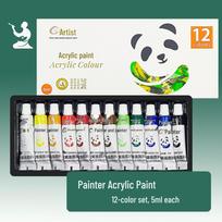 Artist Acrylic Paint Set, 36 Colors (12ml Tubes), Formaldehyde-Free, Portable for DIY Art Projects