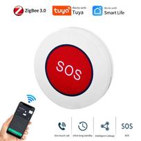 Tuya ZigBee SOS Button Switch Wireless Switch Elderly Children Alarm Emergency Help Switch Home Security Smart Life App Control