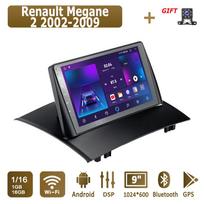 Android Carplay automobilinis radijas, skirtas Renault Megane 2 2002-2009 daugialypės terpės grotuvo galvos blokas Stereo GPS navigacija BT WIFI 2+32GB 2+32GB