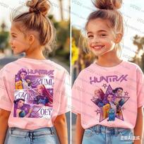 Kpop Demon Hunters Parent Child Halloween Kpop Demon Hunters TShirt Harajuku Casual Fashion Cotton Kid's Tshirt Cosplay Clothing 100