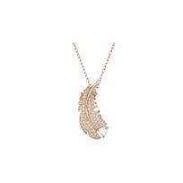 Swarovski plunksnos formos pakabukas Imituoto kristalo karoliai Moteriški karoliai Rožinio aukso 5663483 Box (Random Color)