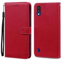 ZTE Blade A5 2020 dėklas Minkštas galinis dangtelis ZTE Blade A5 2020 dėklui Piniginės odinis atverčiamas dėklas ZTE Blade A5 2020 dangteliui Funda ZTE Blade A5 2020 tamsiai raudona spalva