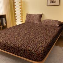 Modernus leopardų rašto įtempiamas paklodė minkštas matinis lovos užvalkalas viengulio dydžio patvarūs patalynės komplektai jaukiam miegamajam 160x200cm