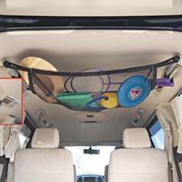 Automobilio stogo dvigubo sluoksnio tinklinė lubų laikymo tinklinė kišenė Interjero krovinių maišelis Automobilio bagažinės tinklinė kišenė Smulkių daiktų organizatorius juoda