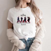 Donaldas Trumpas marškinėliai The return make america great marškinėliai Mes palaikome Trumpą Prezidentu Unisex apvalia kaklo iškirpte trumpomis rankovėmis viršutinė dalis S