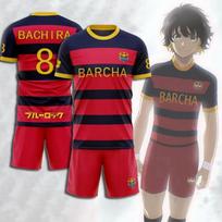 Vasarinis Blue Lock Fc Barcha Animacinis Anime Vaidmenų Žaidimų Marškinėlių ir Šortų Dėvėjimosi Rinkinys Vaikų Drabužiai Madingas Stilius Vyrams Berniukui S
